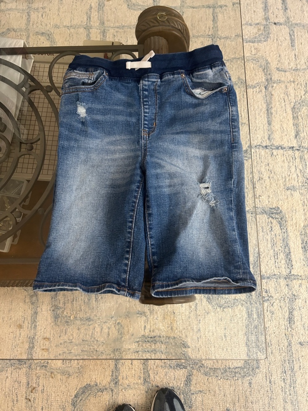 Old Navy Boys Blue Distressed Denim Shorts